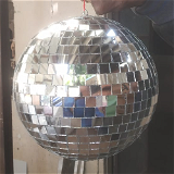 VINTAGE CASA mirror ball  - 8", silver , harshjeen handicraft